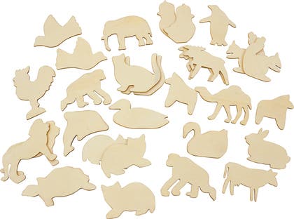 Träfigurer Djur 60-115mm 30/fp