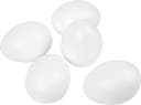 Ägg frigolit 6 cm vit 5 st/fp