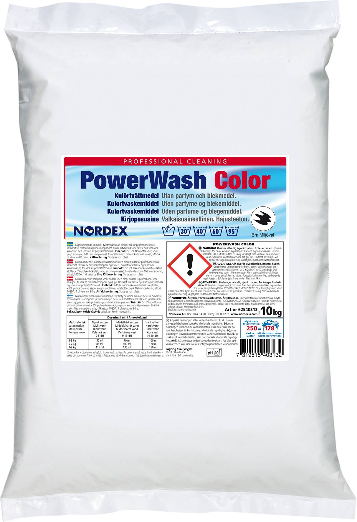 Tvättmedel PowerWash Color 10 Kg