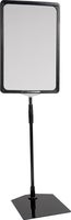Skyltställ A4 höjd: 30–60 cm svart ram