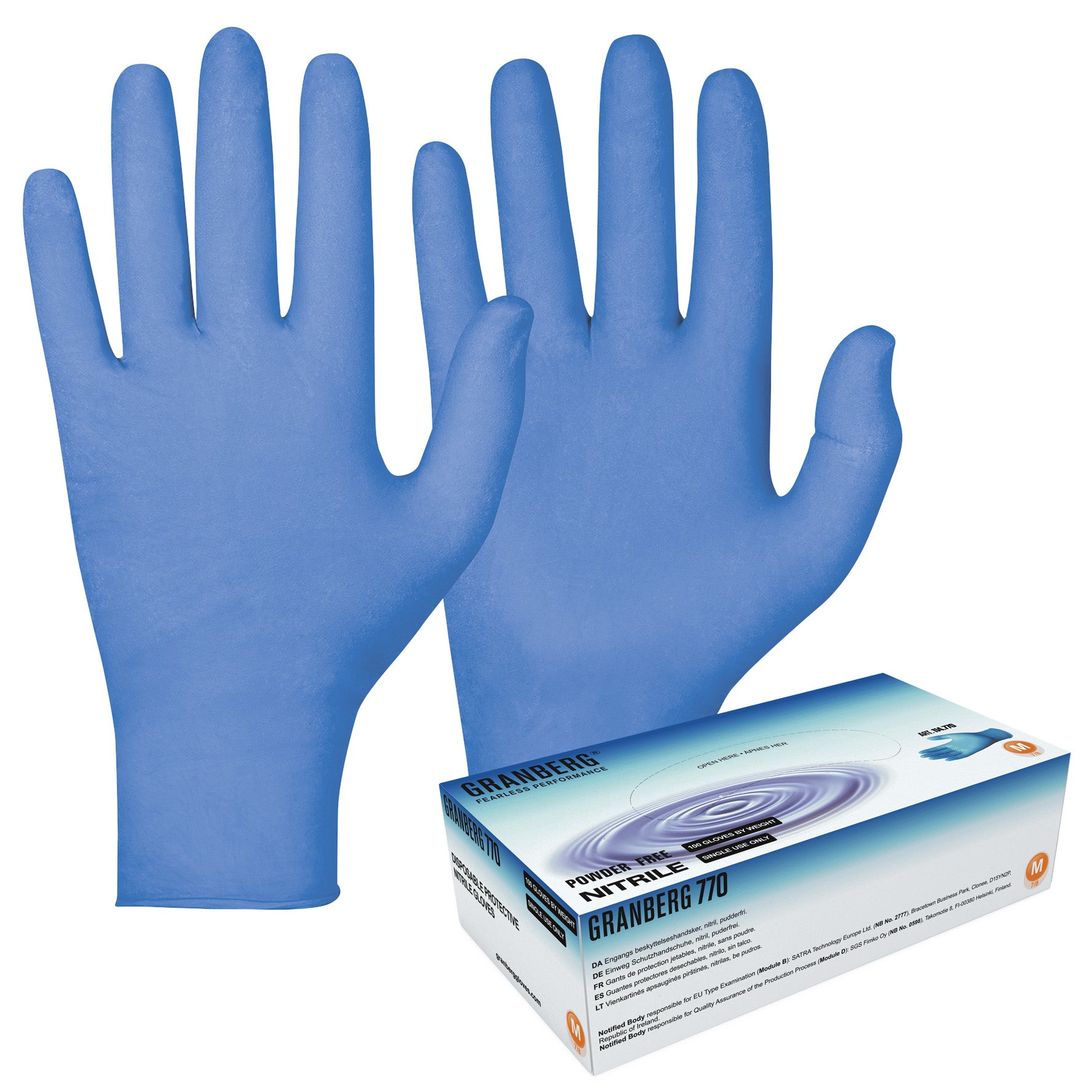Kemikalieresistenta engångshandskar 770 nitril stl M 100-pack