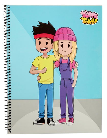 Kollegieblock Yumi & Tomu A4 linjerat