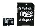 Verbatim SDHC/MicroSDHC 16GB Svart