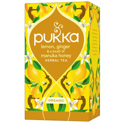 Te Pukka ört Organic Lemon, Ginger & Manuka Honey 20 st/fp