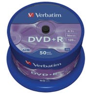 DVD+R Verbatim 16x 50 st/fp