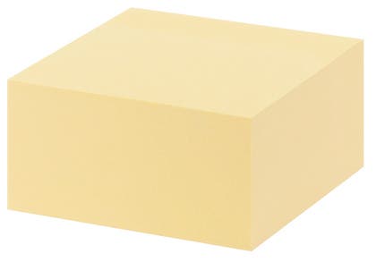 Notiskub 76x76mm gul