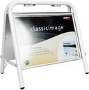 Gatu-/mäklarställ A3 vit