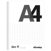 Kollegieblock A4 Hålat 70blad 60g rutat Niceday