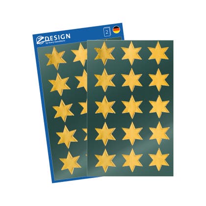 Klistermärken Stjärnor Guld