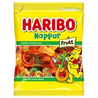 Godis Haribo Nappar Frukt 24x80 g