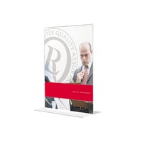 Skyltställ A5  T-fot transparent