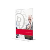 Skyltställ A5  T-fot transparent