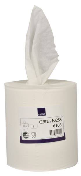 Torkrulle Midi CareNess 1-lager vit 6 st/krt