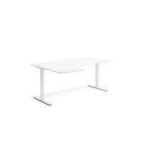 Skrivbord vänster 800 x 1800 mm Vit/Vit
