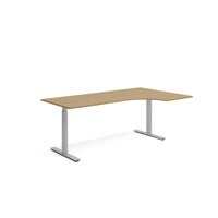 Skrivbord Höger 800 x 2000 mm Ek/Silver