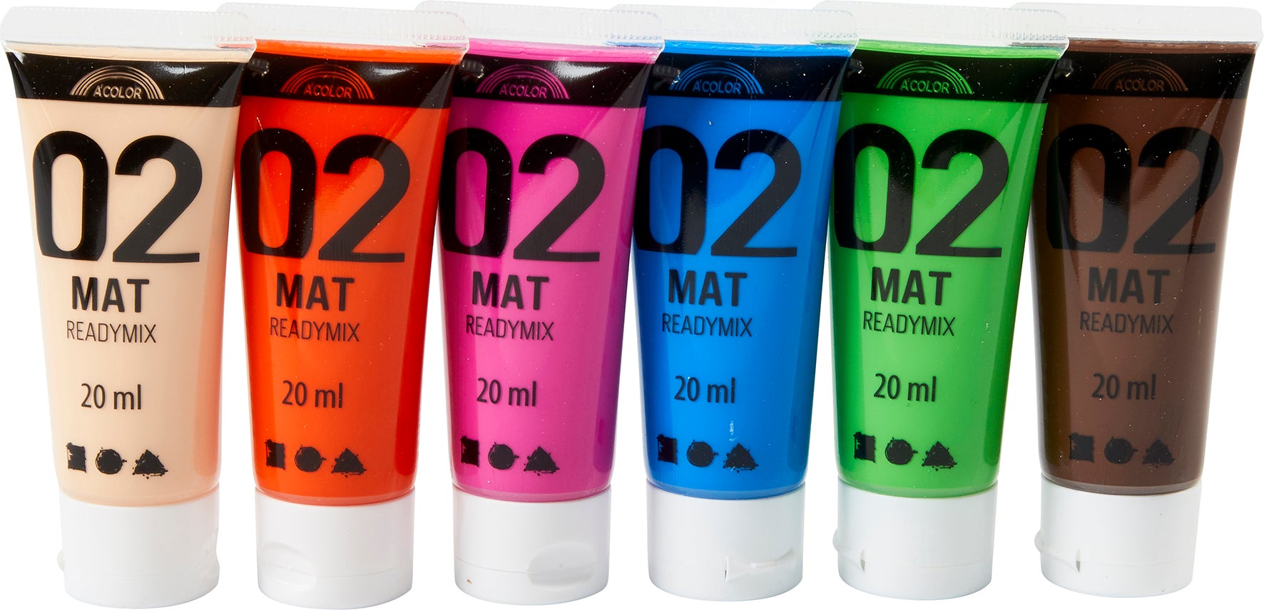 Akrylfärg matt 6 x 20 ml