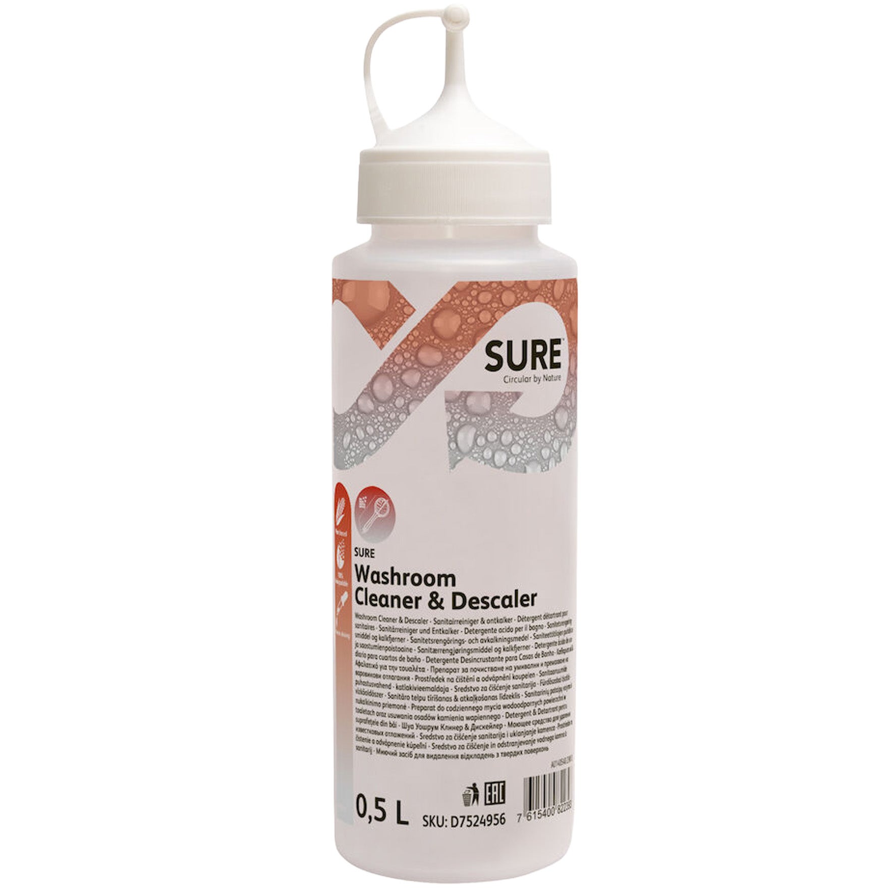 Appliceringsflaska till SURE Washroom Cleaner & Descaler 500 ml