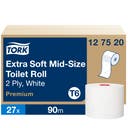 Toalettpapper Tork Mid-size Mjukt T6 27 rullar