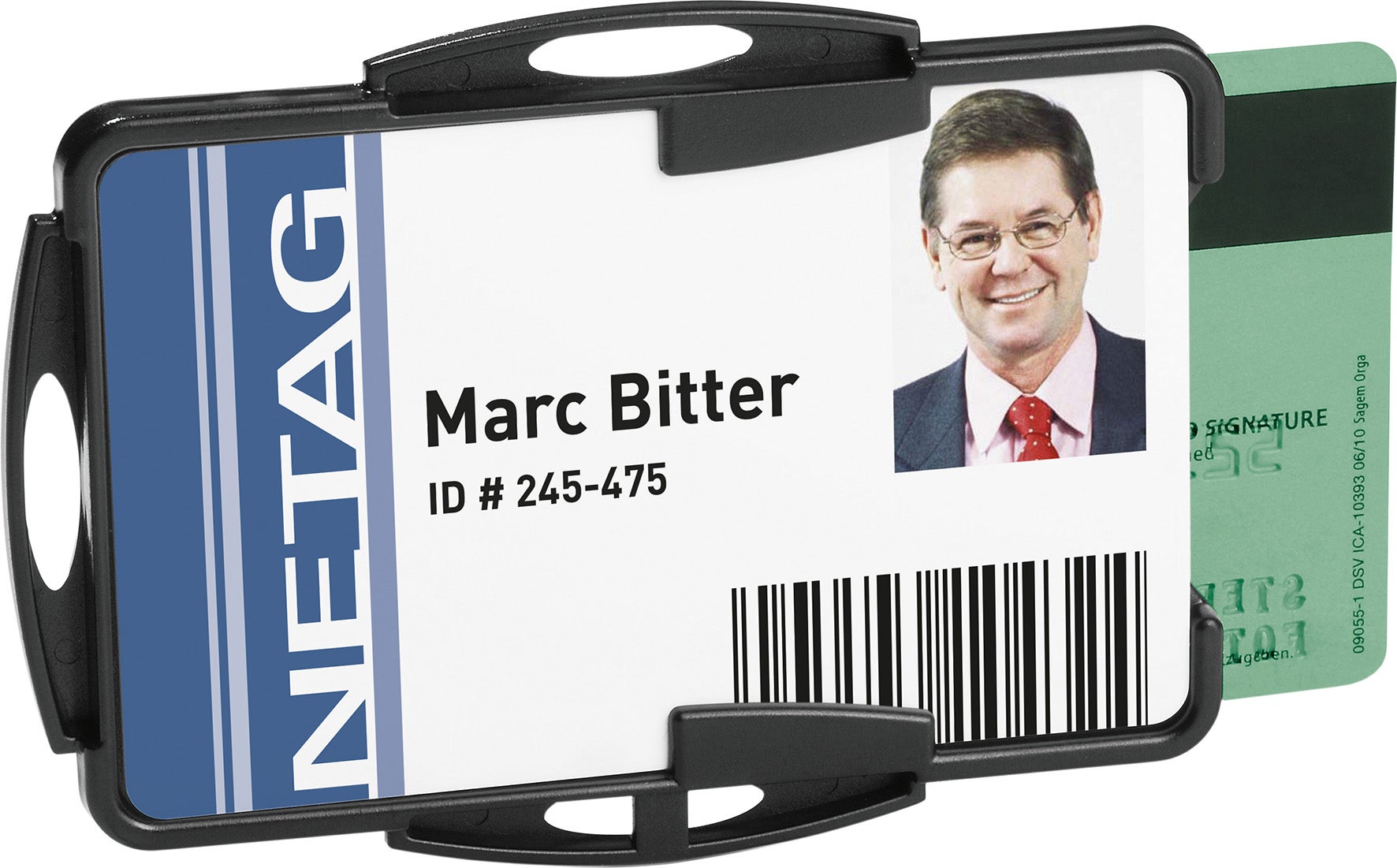 Korthållare 2 kort utan fäste ECO svart 10 st/fp