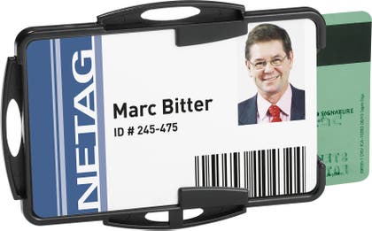 Korthållare 2 kort utan fäste ECO svart 10 st/fp