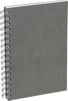 Anteckningsbok Bigso A5 olinjerat canvas grå