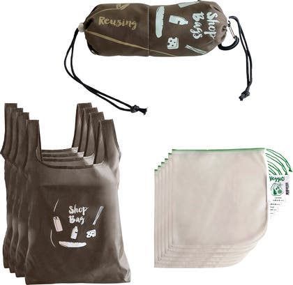 Shopping-Set Kassar + Grönsaksnät