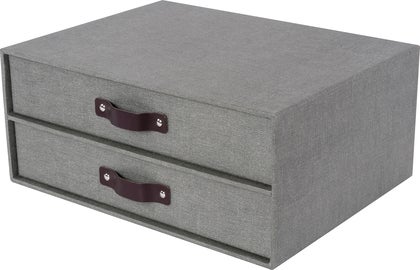 Förvaringsbox Birger 2 lådor canvas Grå