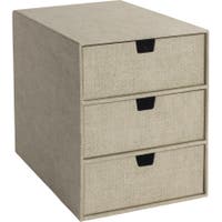 3-lådsbyrå Bigso Ingrid canvas linen