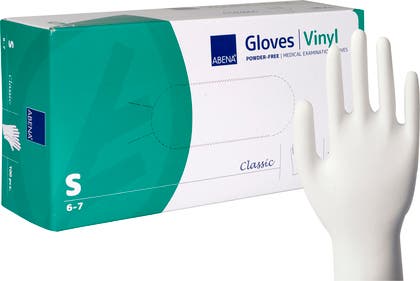 Engångshandske Vinyl Puderfria Transparent 100 st/fp