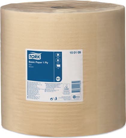 Avtorkningspapper Basic Tork W1 1000 Meter Brun