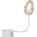 Ljusslinga Dew Drop batteri silver 4 m varmvit