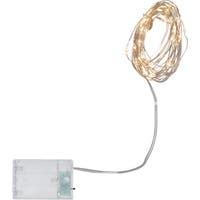 Ljusslinga Dew Drop batteri silver 4 m varmvit