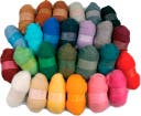 Kardad ull mixade färger 25 gram 26-pack