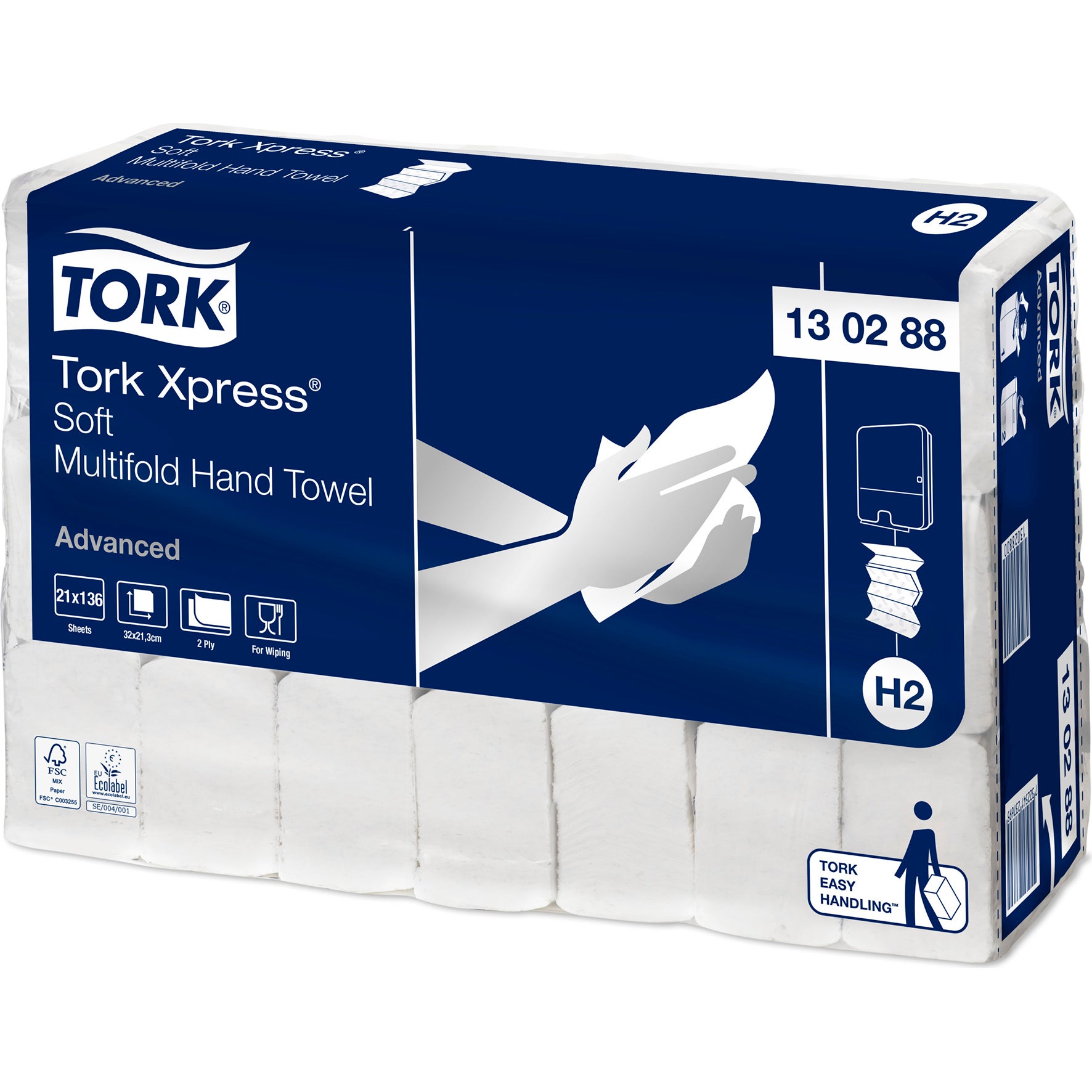 Pappershandduk Tork Xpress® Mjuk Advanced H2 2856 st/fp
