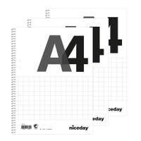 Kollegieblock A4 60g rutat 3/fp
