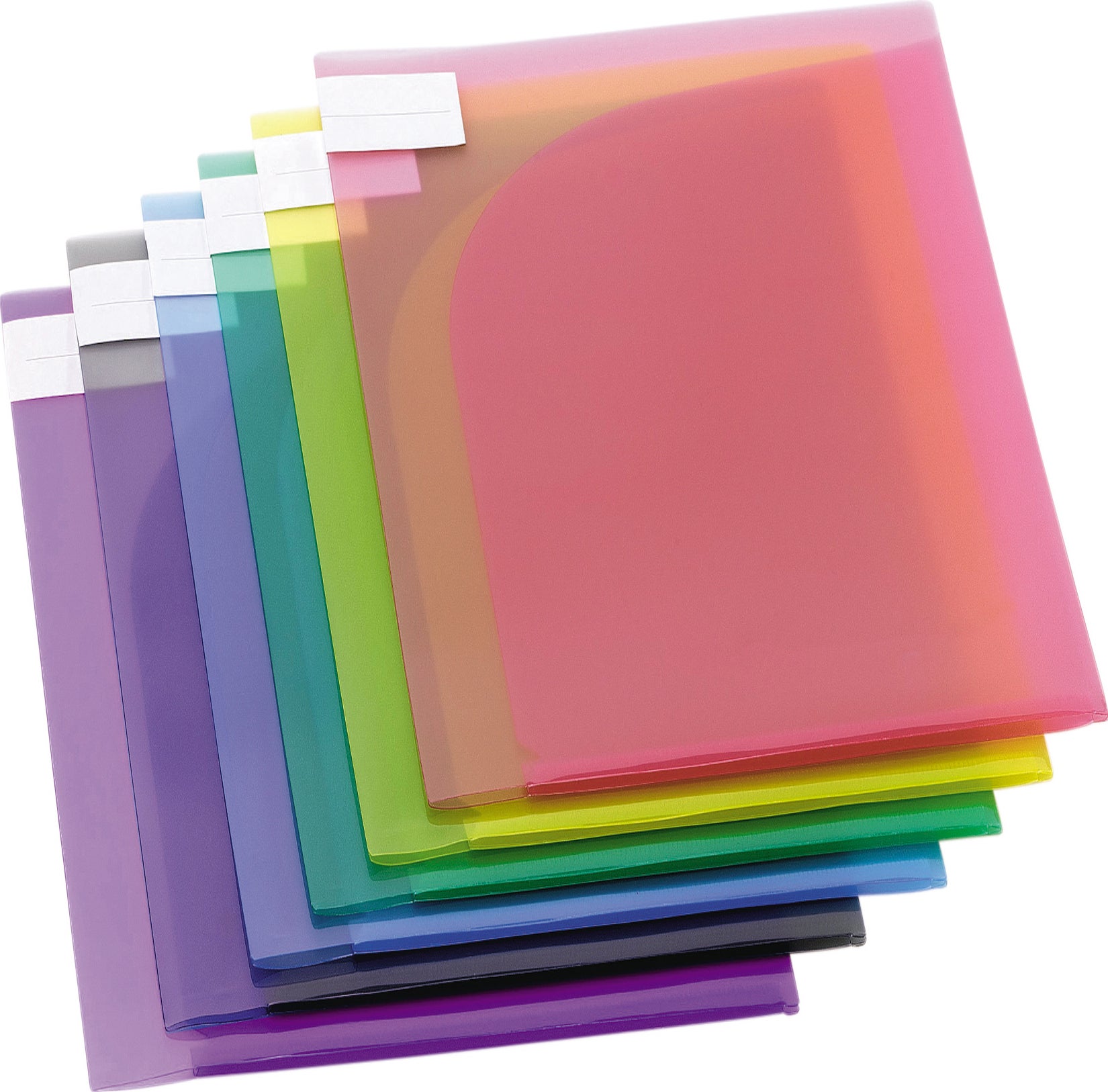 Mapp A4 dubbel PP sorterade färger