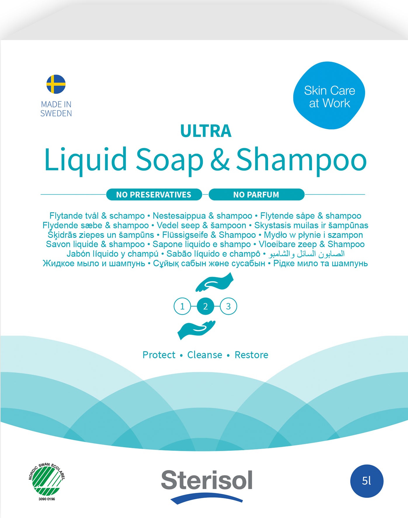 Tvål/schampo Sterisol oparfymerat 5 liter