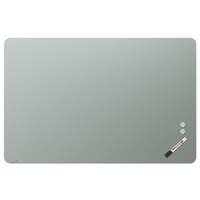 Glastavla matt rundade hörn 100x150 cm sage green