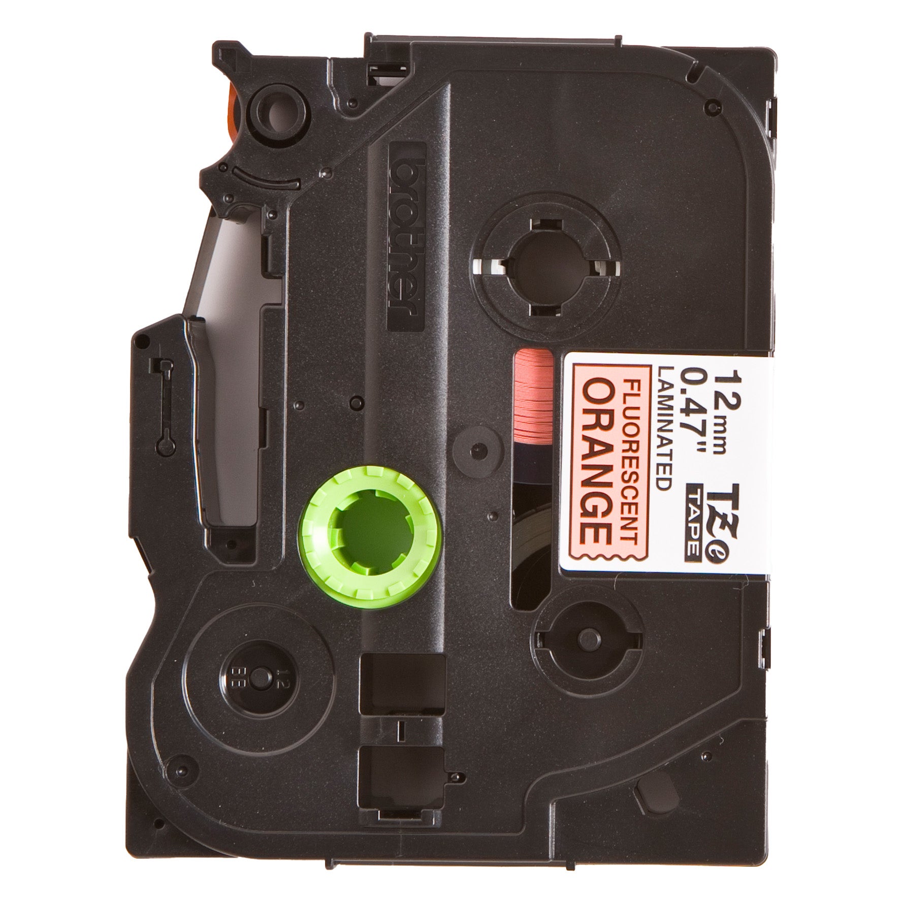 Märkband TZeB31 12 mm svart/orange neon