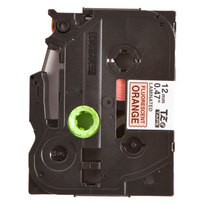 Märkband TZeB31 12 mm svart/orange neon