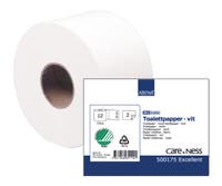 Toalettpapper mini 2-lager vit 12/kt