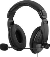 Headset Deltaco HL-57  USB Svart