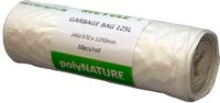 Sopsäck Polynature 125 liter vit 10/rulle