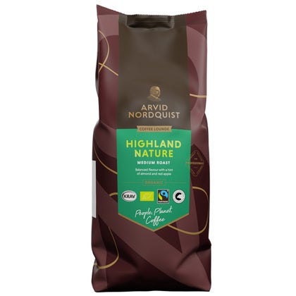 Kaffebönor hela Highland Nature 1 kg Arvid Nordquist