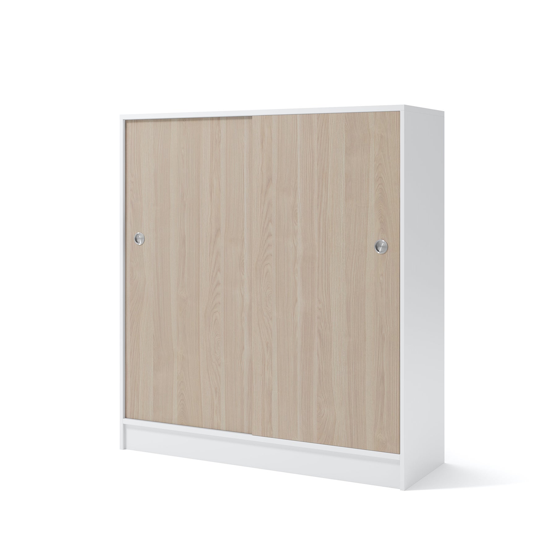 Skåp med skjutdörrar inkl lås H=1325 mm Vit/Vit ask