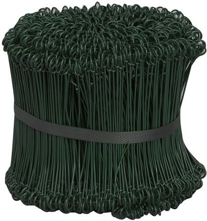 Säckbindartråd 15 cm plastad g