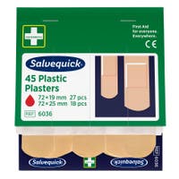Plåsterrefill plast 6036 6 x 45 st/fp