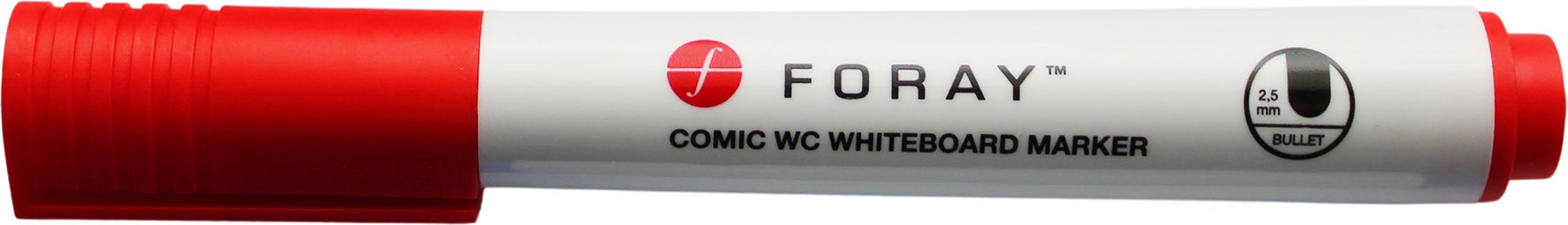 Whiteboard-penna rund spets röd