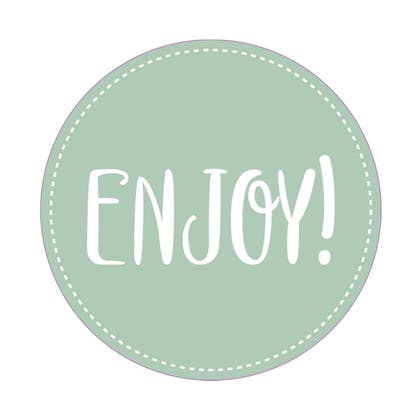 Etikett ENJOY! Ø50 mm 500 st/fp