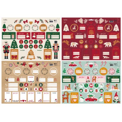 Juletiketter 80-pack, 36x26 cm